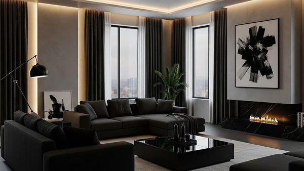 Чорні фіранки: стильне рішення для дому