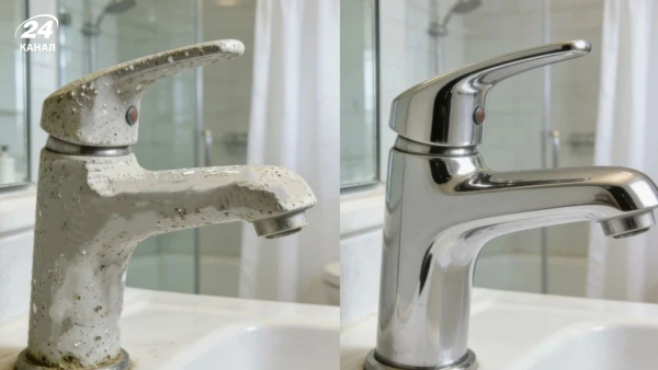 Очищення кранів у ванній від вапняку