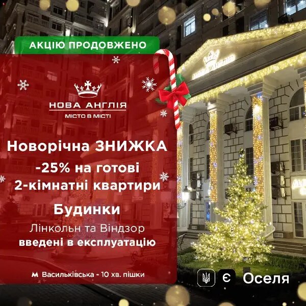 Новорічний розпродаж подовжено – знижка 25% на готові дворівневі апартаменти!