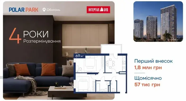 Довгострокове розтермінування на двокімнатні квартири: ваша вигідна пропозиція