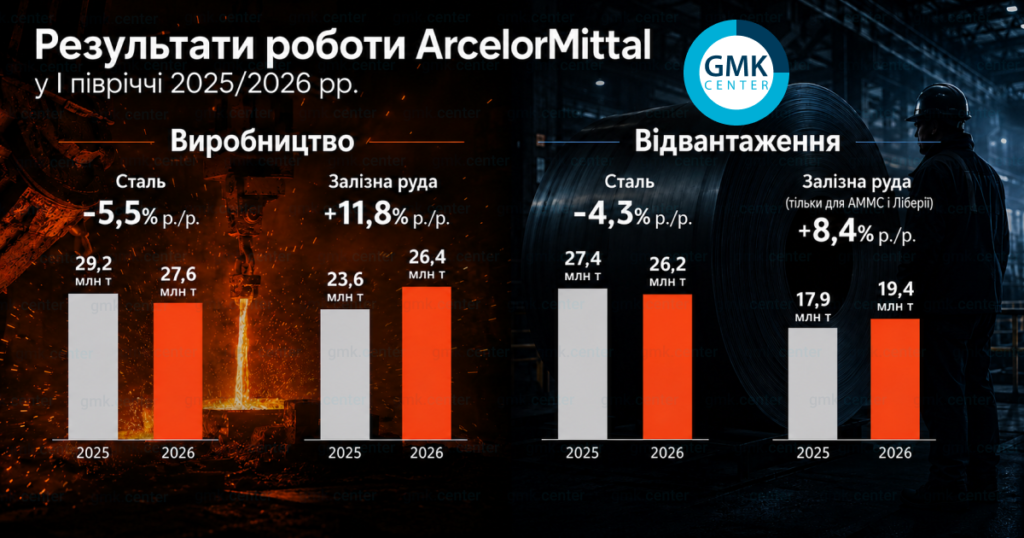 Графік результатів роботи ArcelorMittal у I півріччі