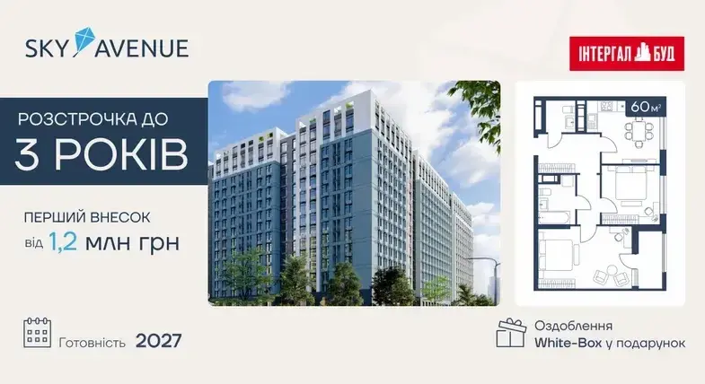 Вигідна пропозиція на купівлю житла: двокімнатні помешкання в кредит