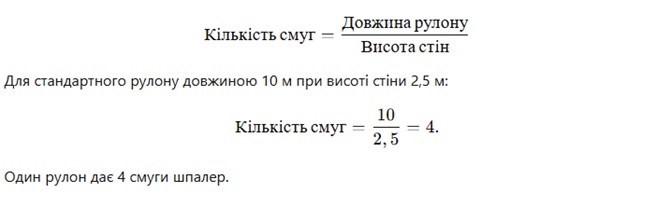 як розрахувати кількість шпалер на кімнату